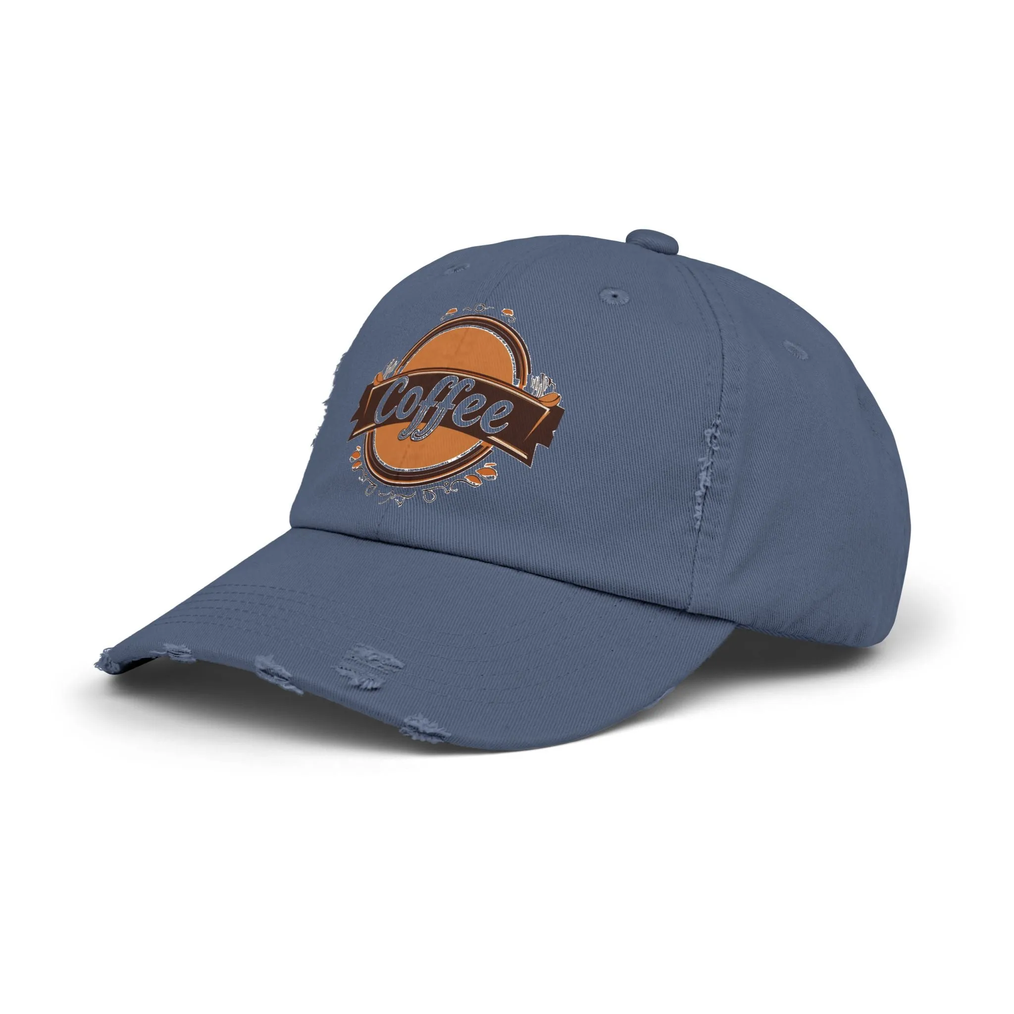 Vintage Style Hat for Coffee Lovers - Unisex Distressed Coffee Cap - USA