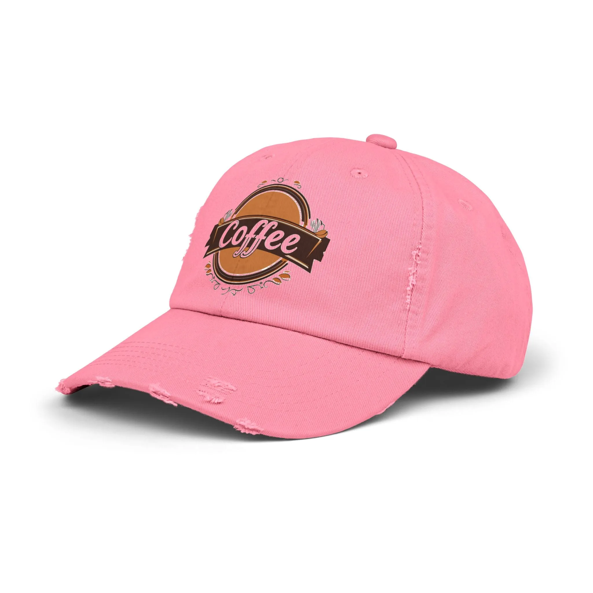 Vintage Style Hat for Coffee Lovers - Unisex Distressed Coffee Cap - USA
