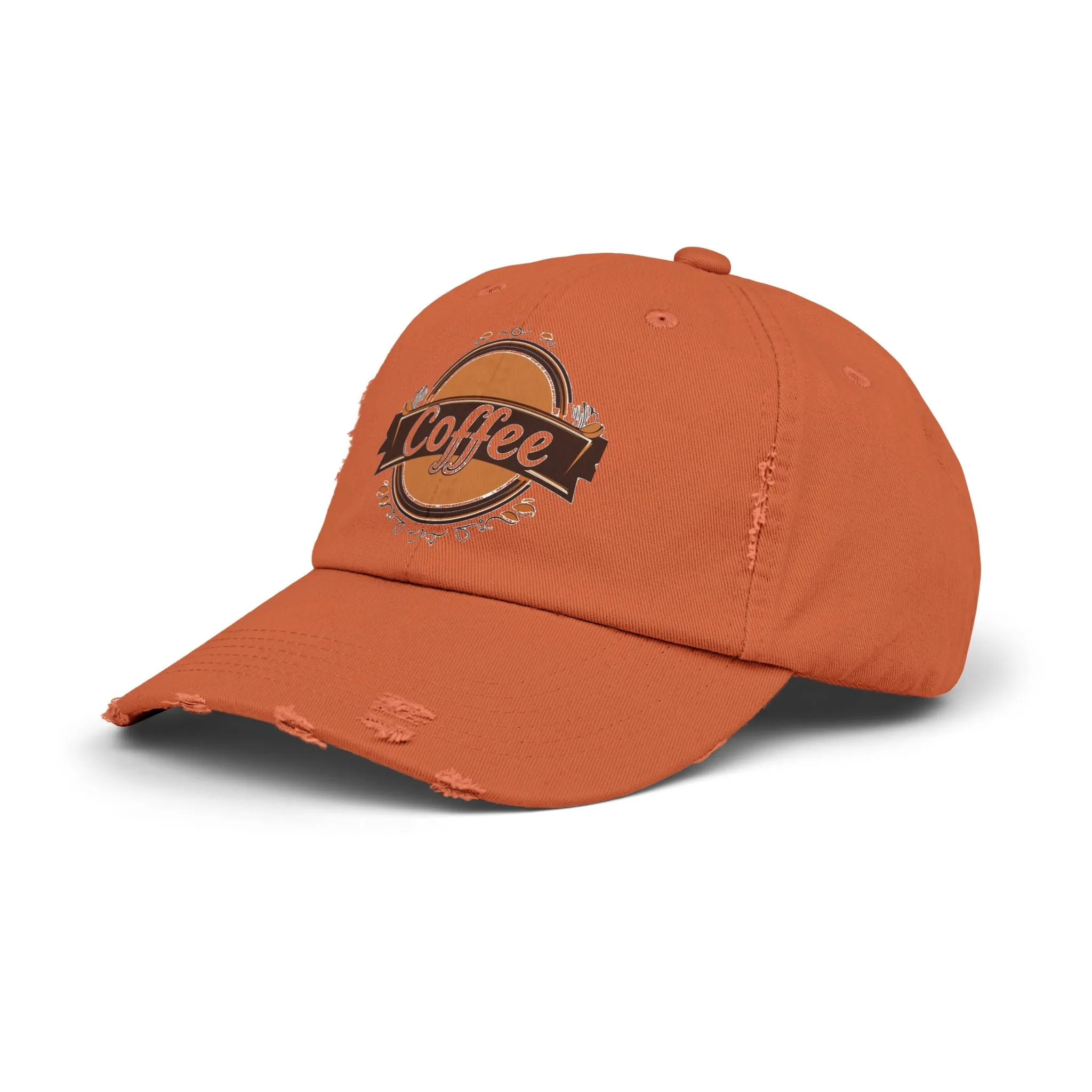Vintage Style Hat for Coffee Lovers - Unisex Distressed Coffee Cap - USA