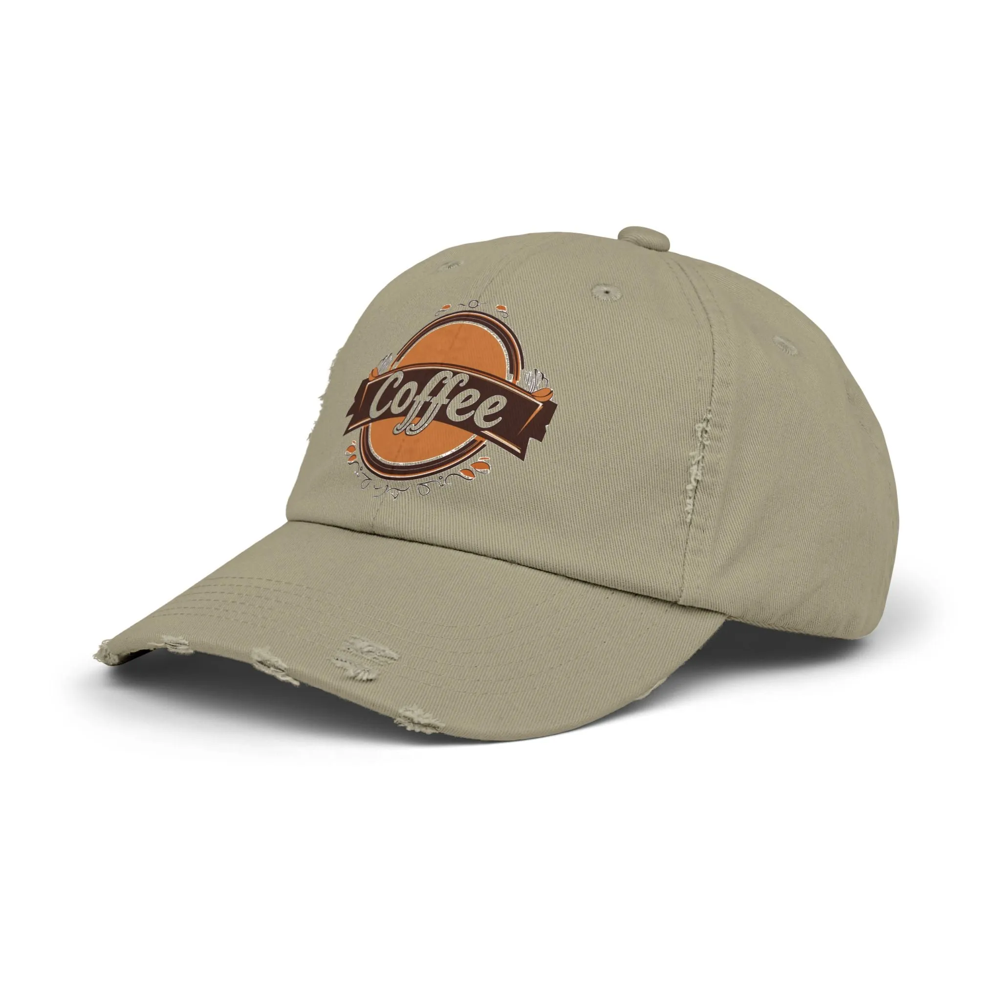 Vintage Style Hat for Coffee Lovers - Unisex Distressed Coffee Cap - USA