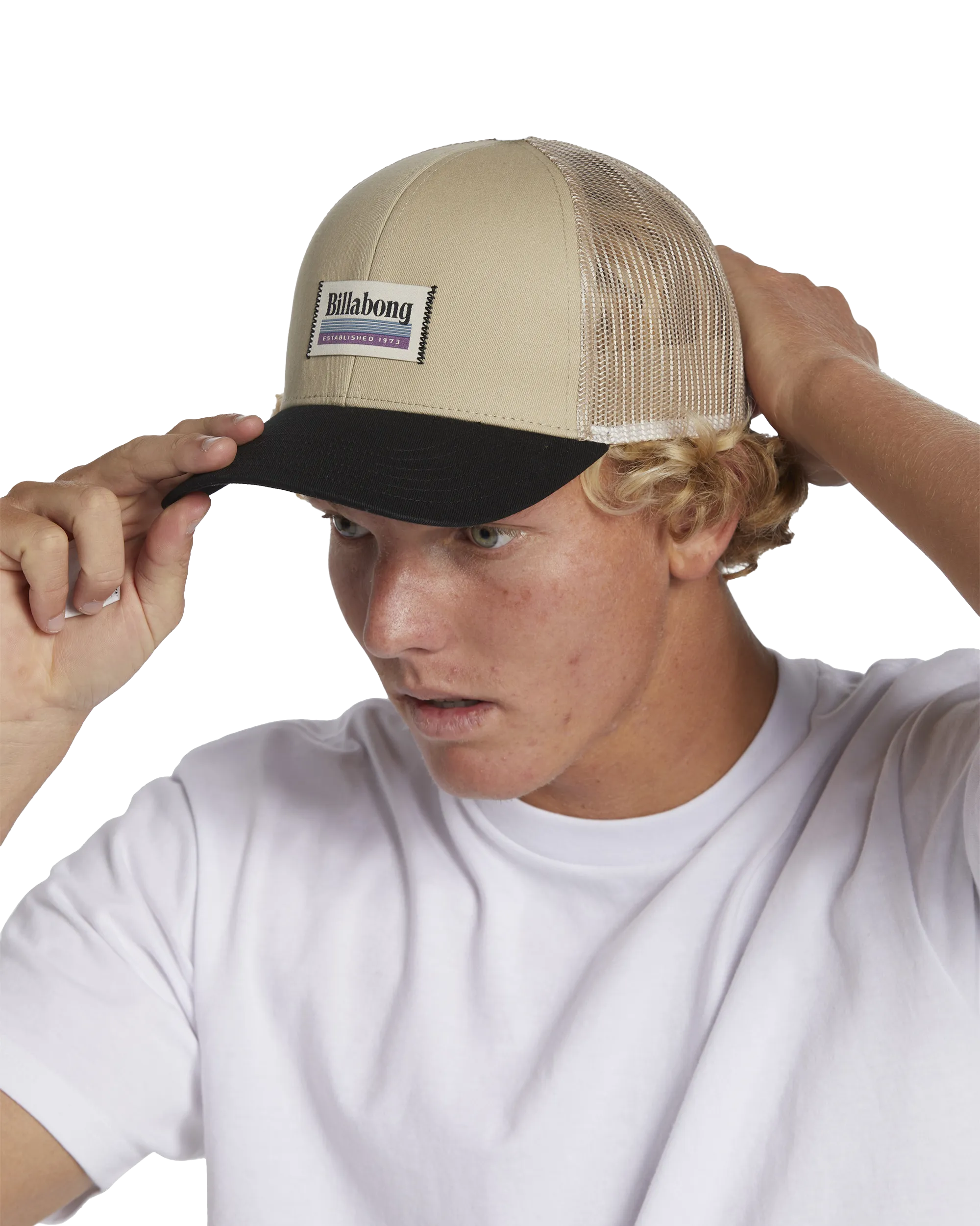 Walled Trucker Cap in Taupe