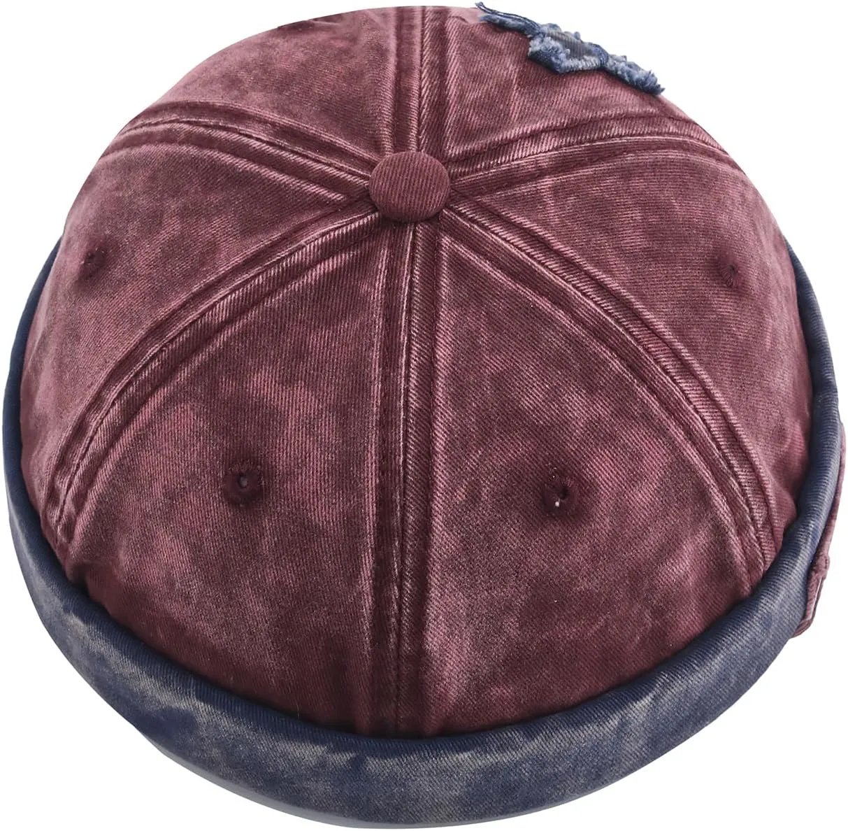 Washed Cotton Brimless Distressed Docker Cap Adjustable Street Casual Sailor Cap Skullcap Beanie Hat Landlord Hats