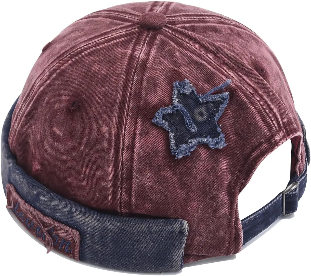 Washed Cotton Brimless Distressed Docker Cap Adjustable Street Casual Sailor Cap Skullcap Beanie Hat Landlord Hats