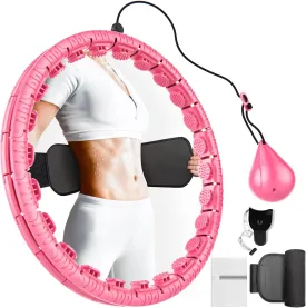 Weighted Hula Hoop for Adults Weight Loss,Infinity Weighted Hoop Plus Size with Sweat Belt,Waist Trainers for Women,Exercise Hula Hoop Womens Weight Loss At Home