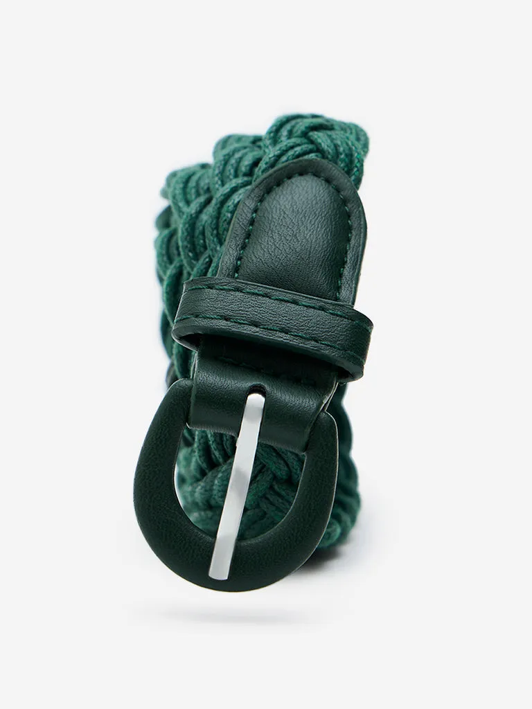 Westside Accessories Green Braided Belt