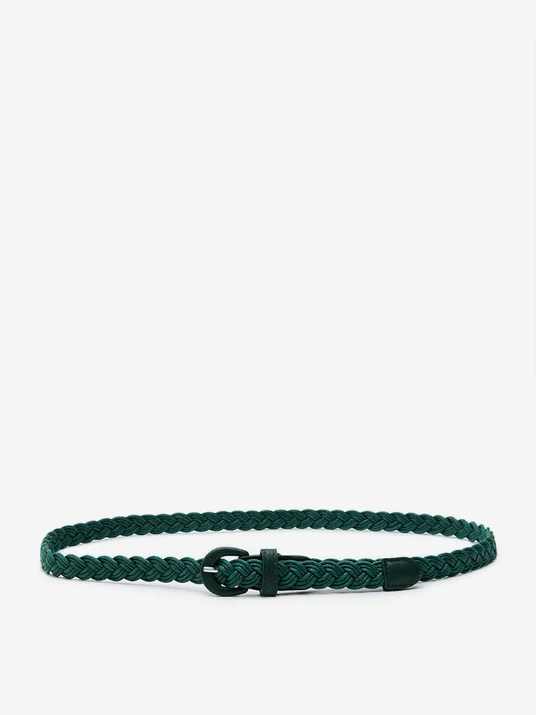 Westside Accessories Green Braided Belt