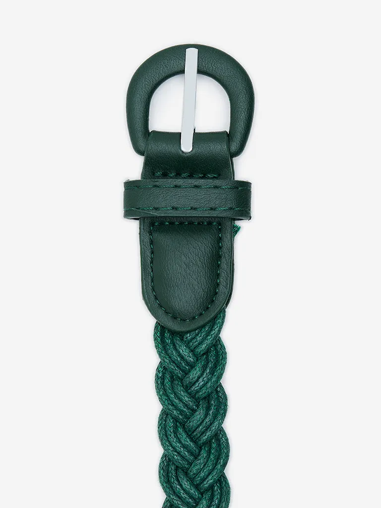 Westside Accessories Green Braided Belt