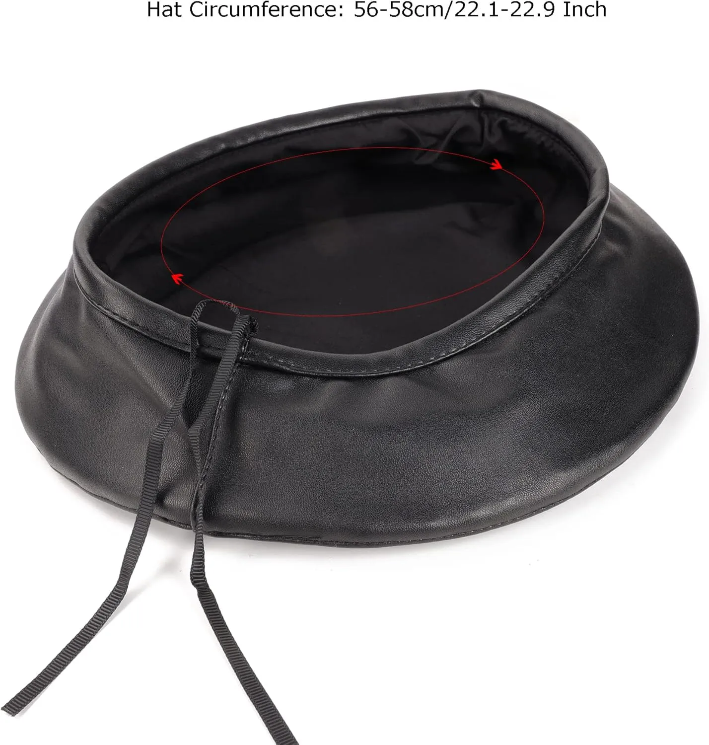 Wheebo PU Leather Berets for Women French Beret Hats Artist Painter Hat Classic Solid Style