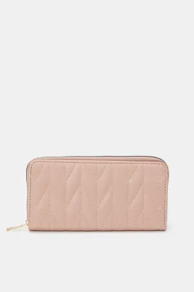 Women Pink Zipper Purse