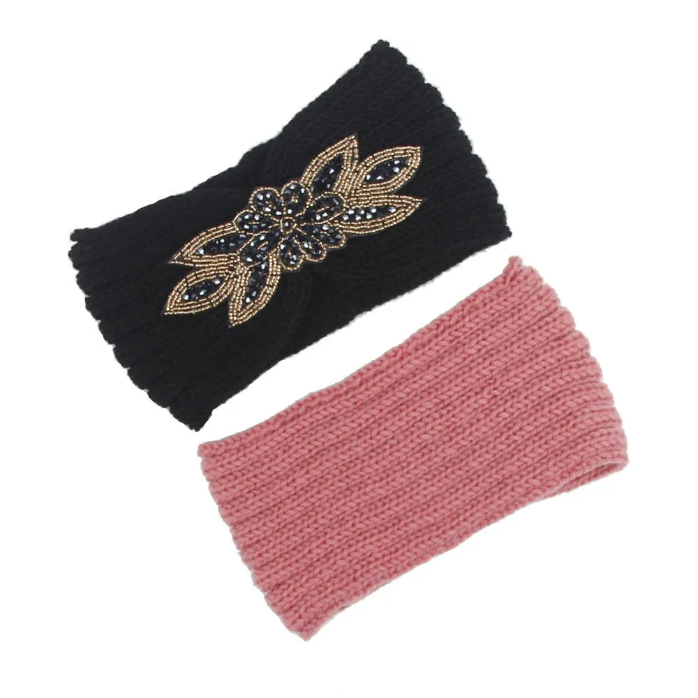 Women Winter Warm Wide Knitted Headbands Head Wrap Hair Accessories