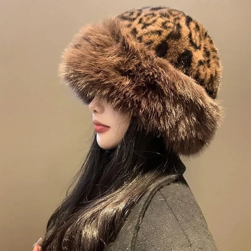 Women’s Winter Plush Fisherman Hat | Fluffy Fur Cap with Ear Protection | Windproof & Stylish Headgear - Cozy Gift for Her