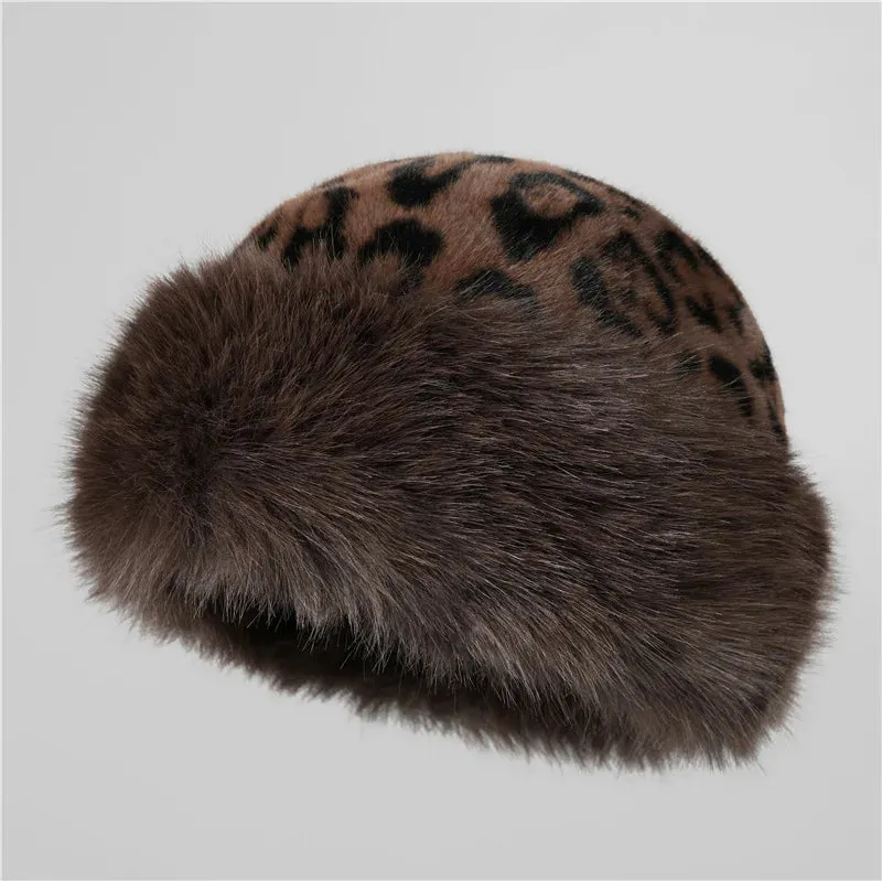Women’s Winter Plush Fisherman Hat | Fluffy Fur Cap with Ear Protection | Windproof & Stylish Headgear - Cozy Gift for Her