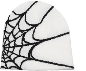Y2k Spider Beanie Hats MEA Culpa Knitted Hat Streetwear Headwear Winter Wool Acrylic Knit Skull Cap for Men Women