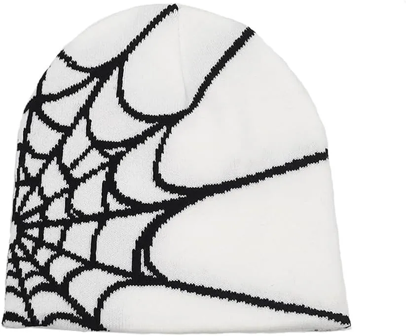 Y2k Spider Beanie Hats MEA Culpa Knitted Hat Streetwear Headwear Winter Wool Acrylic Knit Skull Cap for Men Women