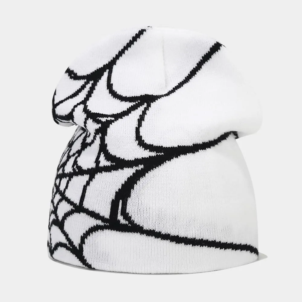 Y2k Spider Beanie Hats MEA Culpa Knitted Hat Streetwear Headwear Winter Wool Acrylic Knit Skull Cap for Men Women