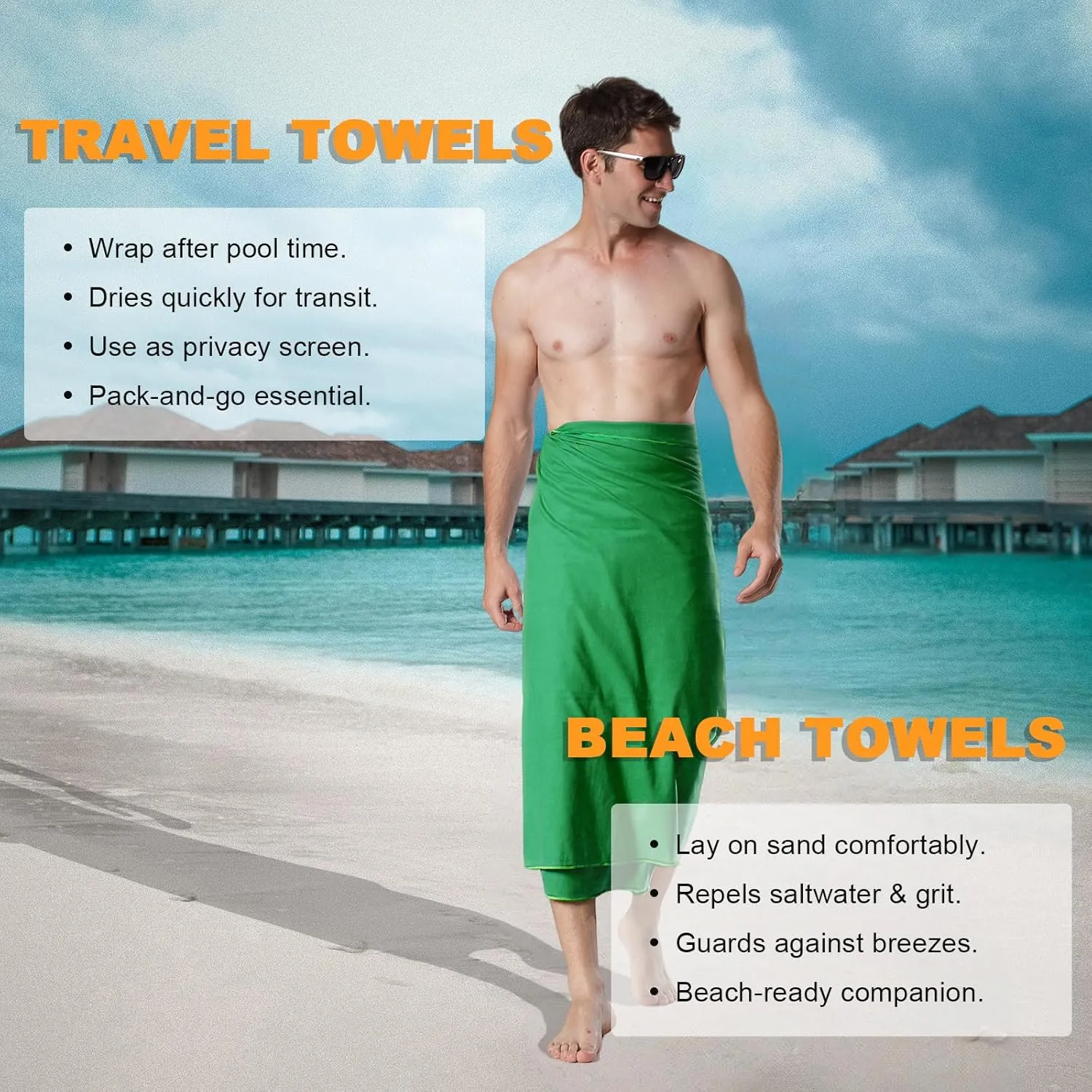 Your Choice Quick Dry Towel - Super Absorbent Microfiber for Gym, Travel, Camping | Ultra Compact & Lightweight