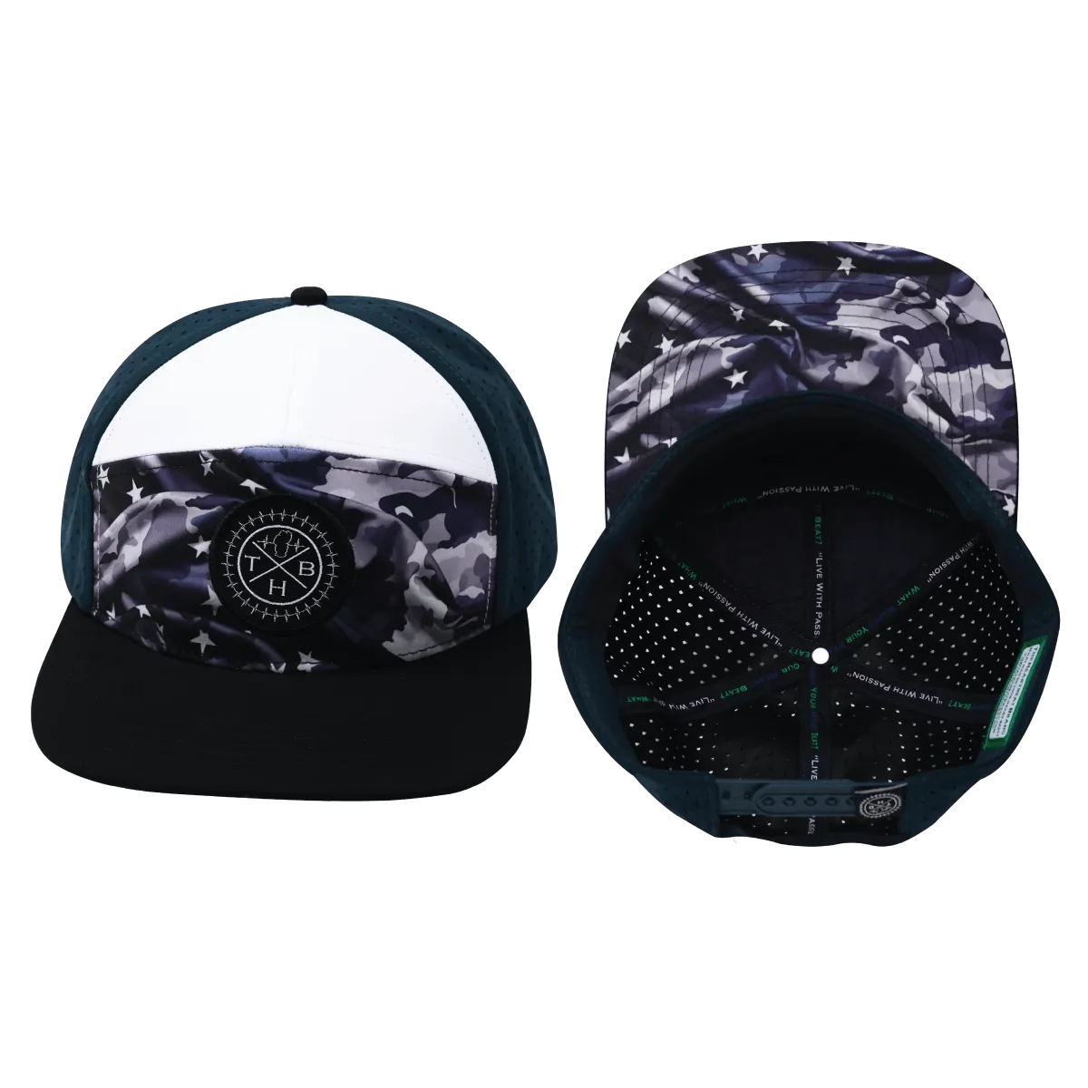 **YOUTH** Color Vibes Hat | Flat Bill | Patriots Night - Black - White - Navy